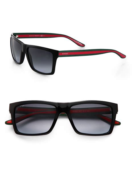 gucci eyewear rectangle-frame sunglasses|Gucci round sunglasses men.